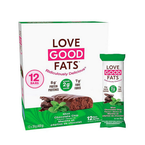 Mint Chocolate Chip 39 Grams (12 Count) by Love Good Foods