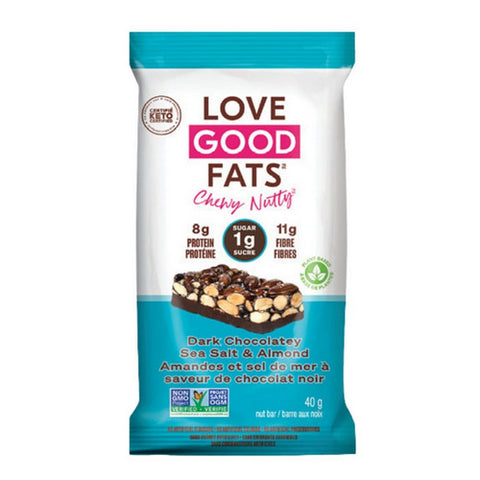 Dark Chocolatey Sea Salt And Almond 40 Grams (12 Count) by Love Good Fats