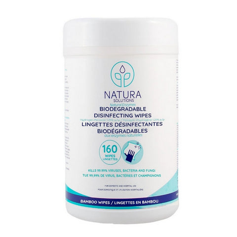 Biodegradable Disinfecting Wipes 160 Count by Natura Solutions