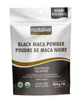 Organic Gelatinized Black Maca Powder 454 Grams by Rootalive Inc.