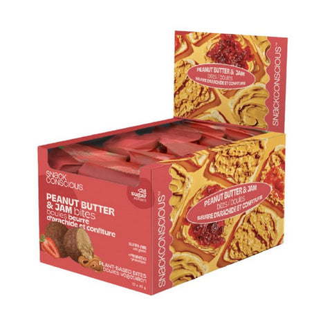 Peanut Butter And Jam Bites 45 Grams (12 Count) by Snack Conscious