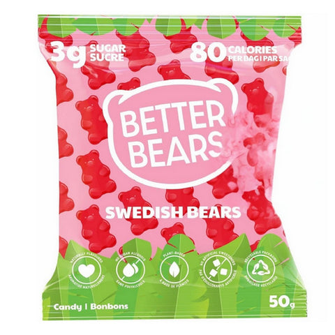 Swedish Bears Gummy Bears 50 Grams (12 Count) by Better Bears