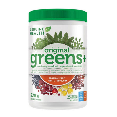 Original Greens Plus Tropical Fruit 228 Grams by Genuine Health