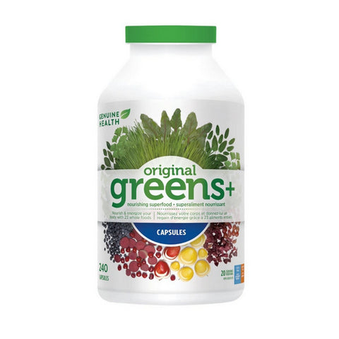 Original Greens Plus 240 Capsules by Genuine Health