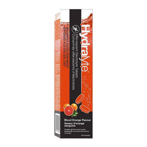 Sports Electrolyte Tablets Blood Orange 20 Count by Hydralyte