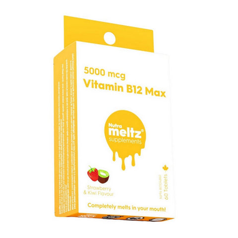 Vitamin B12 Max Strawberry And Kiwi 60 Tablets by Nutrameltz