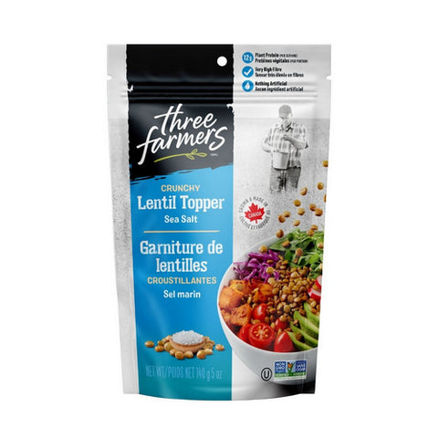 Crunchy Lentil Topper Sea Salt 140 Grams by Three Farmers