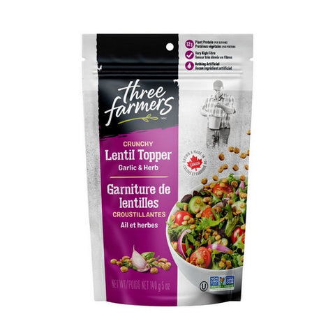 Garlic And Herb Crunchy Lentil Topper 140 Grams by Three Farmers
