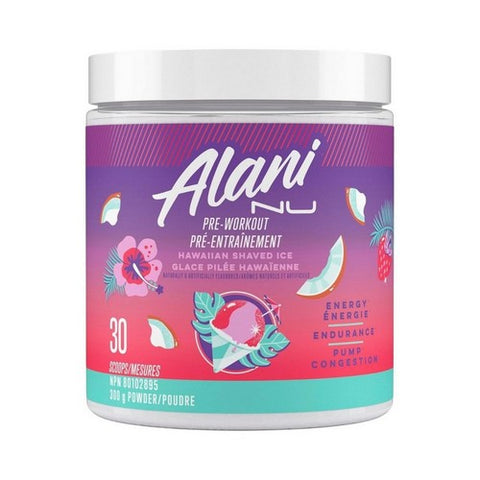Pre Workout Hawaiian Shaved Ice 300 Grams by Alani Nu