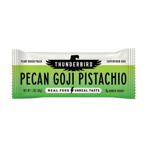 Pecan Goji Pistachio Snack Bar 48 Grams (12 Count) by Thunderbird Real Food Bars