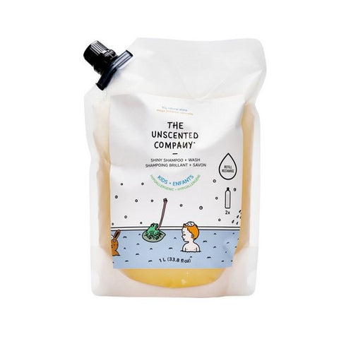 Kids Shiny Shampoo Refill 1 Liter by The Unscented Company