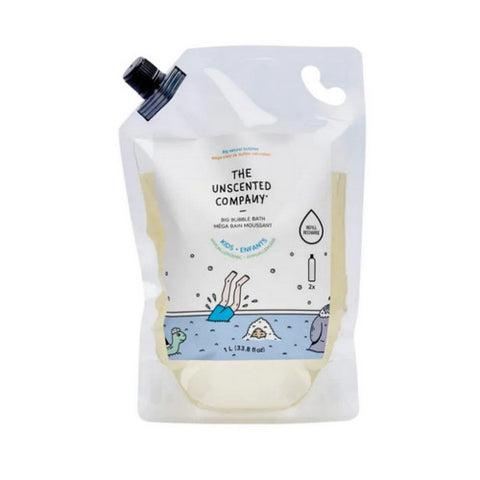 Kids Big Bubble Bath Refill Bag 1 Liter by The Unscented Company