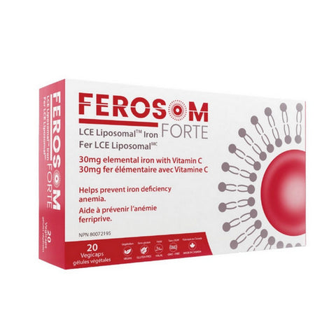 Lce Liposomal Iron 20 Veggie Capsules by Ferosom Forte