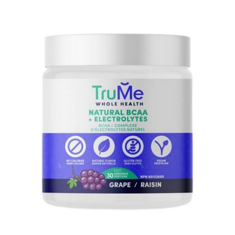 BCAA Plus Electrolytes Grape 210 Grams by Trume Whole Health