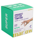 Organic Cotton Tampons Super 18 Count by Marlow