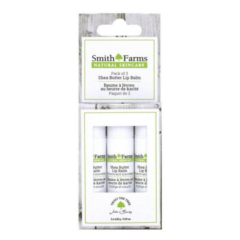 Shea Butter Lip Balm 3 Pack by Smith Farms Skincare Inc.