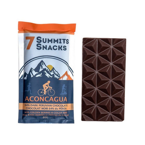 Aconcagua Superfood Chocolate Bar 80 Grams (12 Count) by 7 Summits Snacks