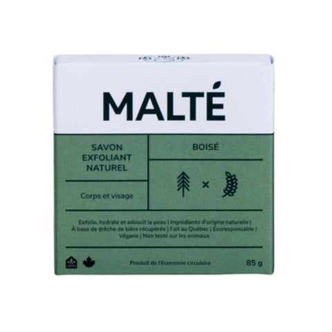 Exfoliating Soap Bar Scented Wood 85 Grams by Malte