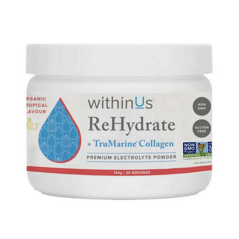 Rehydrate Collagen Jar Tropical 144 Grams by WithinUs