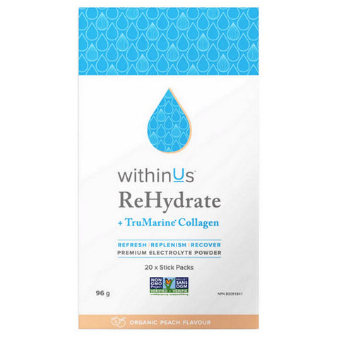 Rehydrate Collagen Box Peach 20 Count by WithinUs