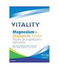 Magnesium Plus Chamomile Powder 2 Grams (15 Count) by Vitality Products Inc.