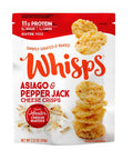Asiago Pepper Cheese Crisps 60 Grams (12 Count) by Whisps