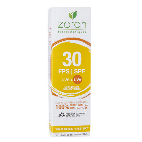 Face And Body Mineral Sunscreen SPF 30 115 Grams by Zorah Biocosmetics
