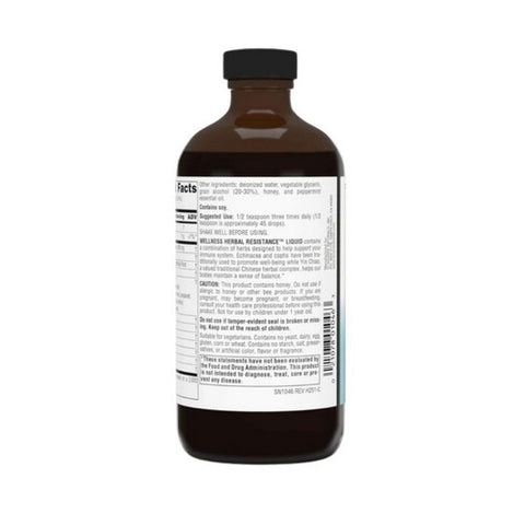 Source Naturals, Wellness Herbal Resistance Liquid Standard Formula, 8 Fl Oz