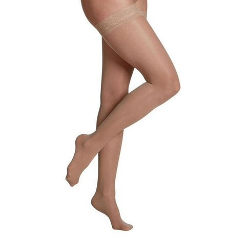 Women's Thigh High Size A Natural Compression Stockings 1 Pair / 15-20MMHG by Sigvaris