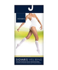 Calf High Casual Cotton Socks Women White Size B 15-20 MM 1 Pair by Sigvaris