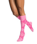 Calf High Pink Argyle 15-20 MMHG Size B 1 Pair by Sigvaris