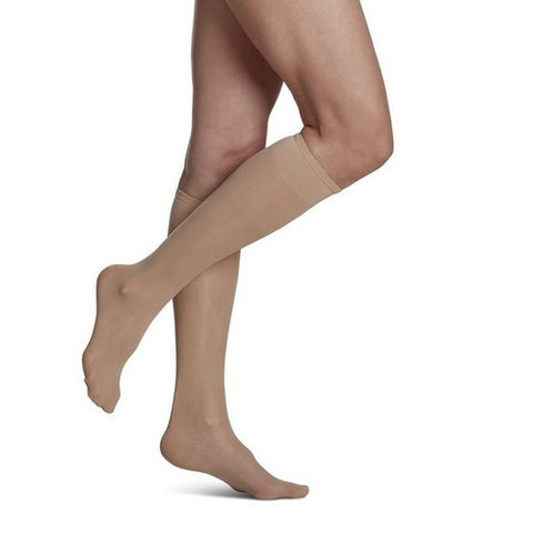 Sheer Fashion Knee High Compression Socks Natural Size A 1 Pair / 15-20MMHG by Sigvaris