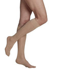 Sheer Fashion Knee High Compression Socks Natural Size B 1 Pair / 15-20MMHG by Sigvaris
