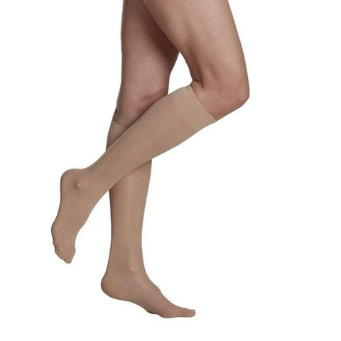 Sheer Fashion Knee High Compression Socks Natural Size B 1 Pair / 15-20MMHG by Sigvaris