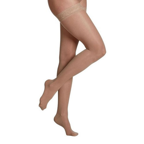 Women's Thigh High Size B Natural Compression Stockings 1 Pair / 15-20MMHG by Sigvaris