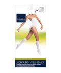 Calf High Casual Cotton Socks Women White Size C 15-20 MM 1 Pair by Sigvaris