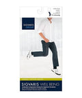 Calf High Men's Casual Cotton Socks White Size B Medium 1 Pair / 15-20MM by Sigvaris