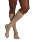 Casual Cotton Calf High Compression Socks Size B Khaki 1 Pair / 15-20MM by Sigvaris