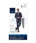 Calf High Sea Island Cotton Socks Men Black 15-20 MMHG Size B 1 Pair by Sigvaris