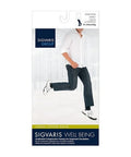 Calf High Men's Casual Cotton Socks White Size C Large 1 Pair / 15-20MM by Sigvaris