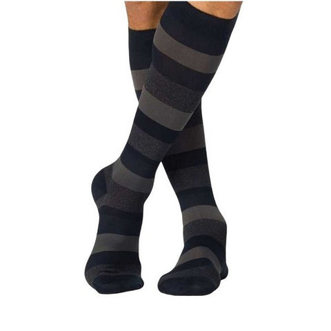 Calf High Navy Stripe 15-20 MMHG Size A 1 Pair by Sigvaris