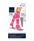 Calf High Pink Argyle 15-20 MMHG Size A 1 Pair by Sigvaris