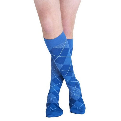 Calf High Royal Blue Argyle 15-20 MMHG Size A 1 Pair by Sigvaris