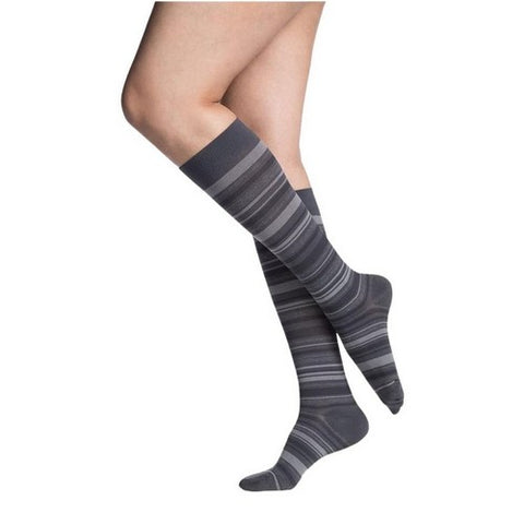 Calf High Graphite Mini Stripe 15-20 MMHG Size A 1 Pair by Sigvaris
