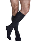 Calf High Sea Island Cotton Socks Men Navy 15-20 MMHG Size B 1 Pair by Sigvaris