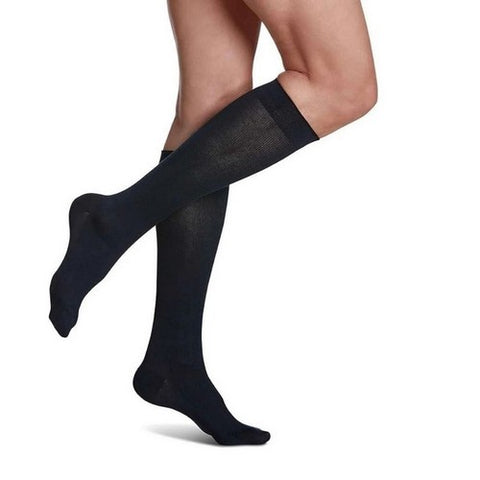 Calf High Sea Island Cotton Women Brown 15-20 MMHG Size B 1 Pair by Sigvaris