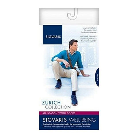 Calf High Wool Men Navy 15-20 MMHG Size B 1 Pair by Sigvaris