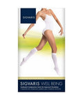 Calf High Casual Cotton Socks Women White Size A 15-20 MM 1 Pair by Sigvaris