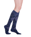 Calf High Purple Argyle 15-20 MMHG Size B 1 Pair by Sigvaris