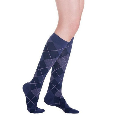 Calf High Purple Argyle 15-20 MMHG Size A 1 Pair by Sigvaris